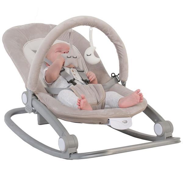 Grote foto bo jungle b rocker wipstoel taupe b700110 kinderen en baby kinderstoelen