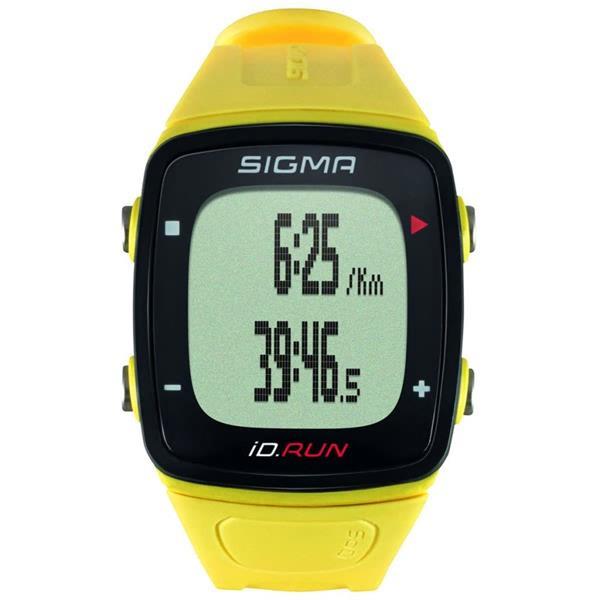 Grote foto sigma sporthorloge gps id.run geel 24810 sport en fitness onderdelen en accessoires