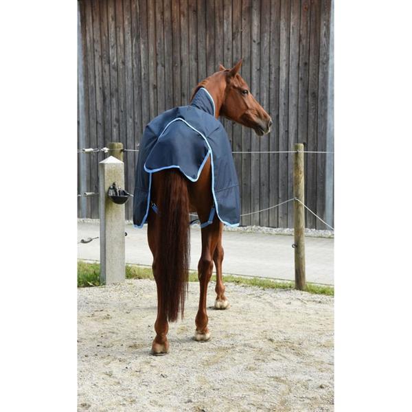 Grote foto kerbl paardendeken rugbe highneck 135 185 cm blauw 328665 dieren en toebehoren paarden accessoires