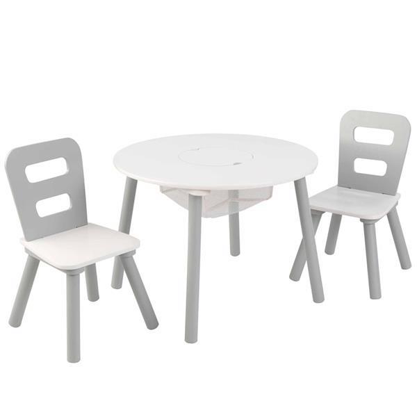 Grote foto kidkraft kinderopbergtafel en stoelen set grijs massief hout kinderen en baby complete kinderkamers