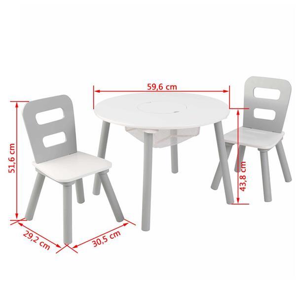 Grote foto kidkraft kinderopbergtafel en stoelen set grijs massief hout kinderen en baby complete kinderkamers