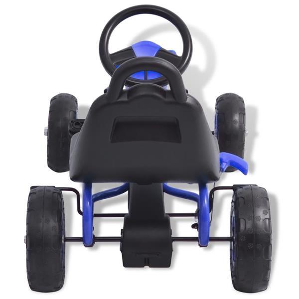 Grote foto vidaxl skelter met pedalen en pneumatische banden blauw kinderen en baby los speelgoed