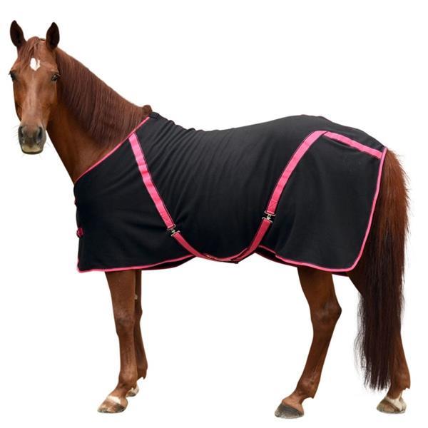 Grote foto kerbl fleece deken rugbe classic zwart 135 cm 328686 dieren en toebehoren paarden accessoires