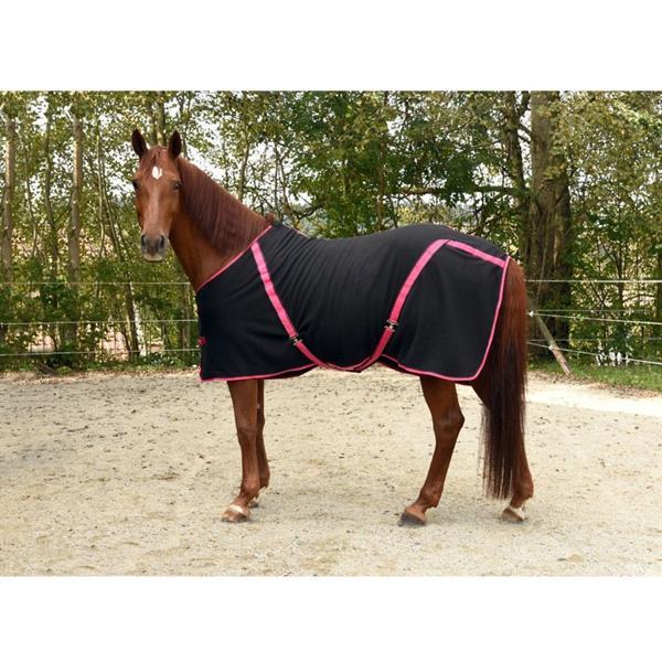 Grote foto kerbl fleece deken rugbe classic zwart 135 cm 328686 dieren en toebehoren paarden accessoires