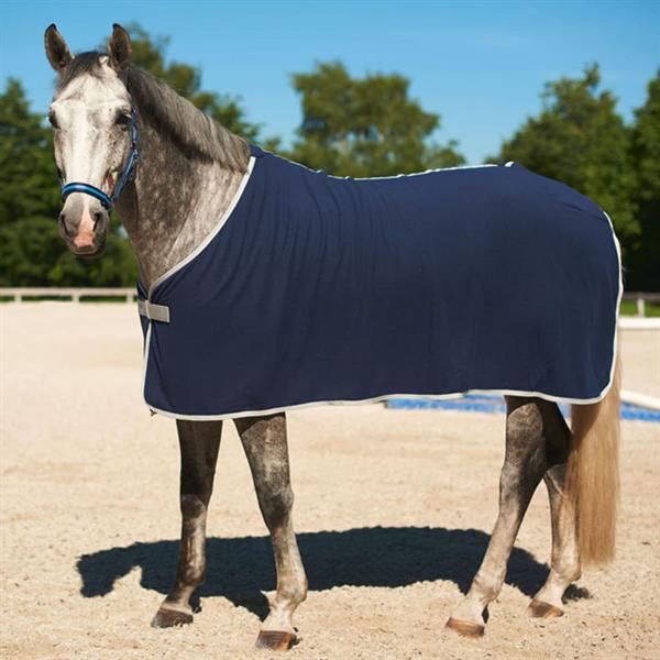 Grote foto kerbl fleece deken rugbe economic 125 175 cm marineblauw 328 dieren en toebehoren paarden accessoires