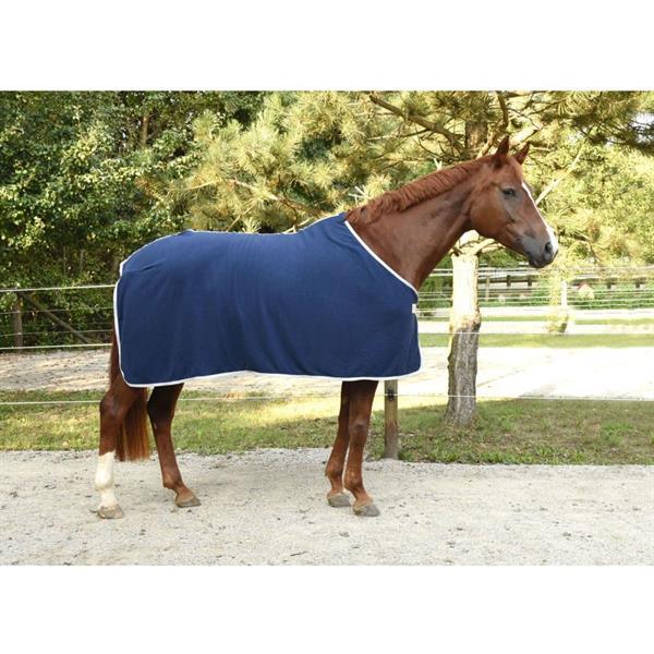 Grote foto kerbl fleece deken rugbe economic 125 175 cm marineblauw 328 dieren en toebehoren paarden accessoires