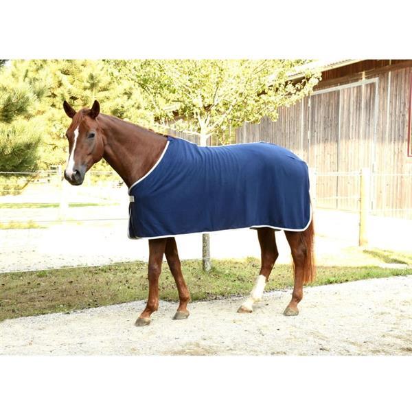 Grote foto kerbl fleece deken rugbe economic 125 175 cm marineblauw 328 dieren en toebehoren paarden accessoires