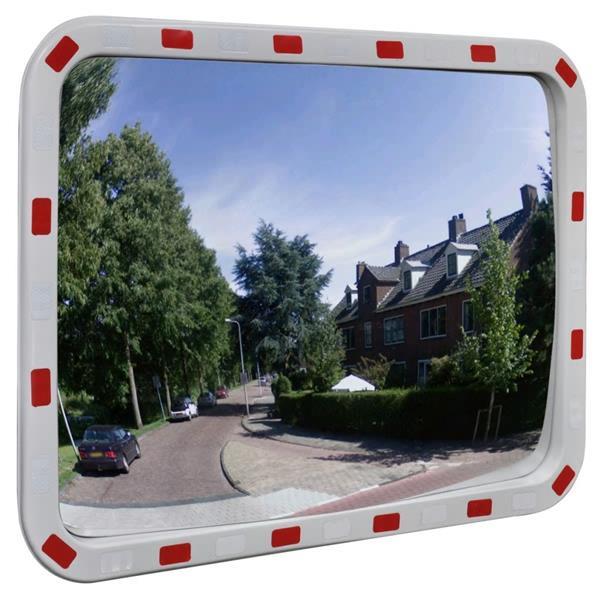 Grote foto vidaxl verkeersspiegel rechthoek met reflectoren 60x80 cm zakelijke goederen overige zakelijke goederen