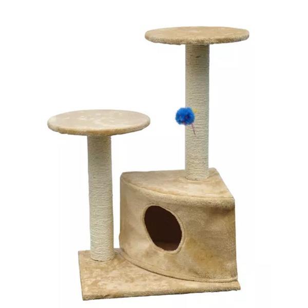 Grote foto vidaxl kattenkrabpaal lucky 70 cm beige dieren en toebehoren katten accessoires