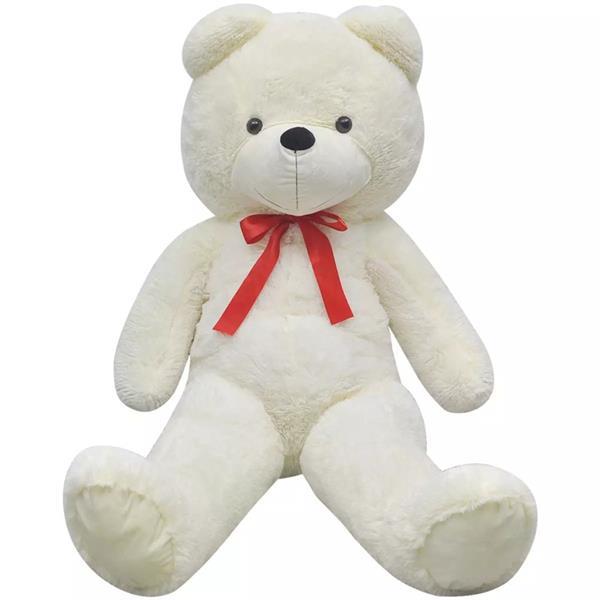 Grote foto vidaxl teddybeer xxl 100 cm zacht pluche wit kinderen en baby knuffels en pluche
