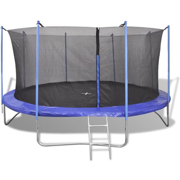 Grote foto vidaxl trampolineset 5 delig 3 96 m kinderen en baby los speelgoed