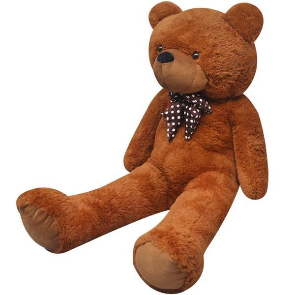 Grote foto vidaxl knuffelbeest teddybeer 260 cm pluche bruin kinderen en baby knuffels en pluche