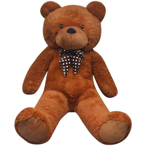 Grote foto vidaxl knuffelbeest teddybeer 260 cm pluche bruin kinderen en baby knuffels en pluche