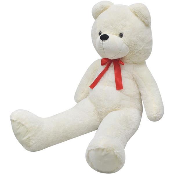 Grote foto vidaxl knuffelbeest teddybeer 260 cm pluche wit kinderen en baby knuffels en pluche