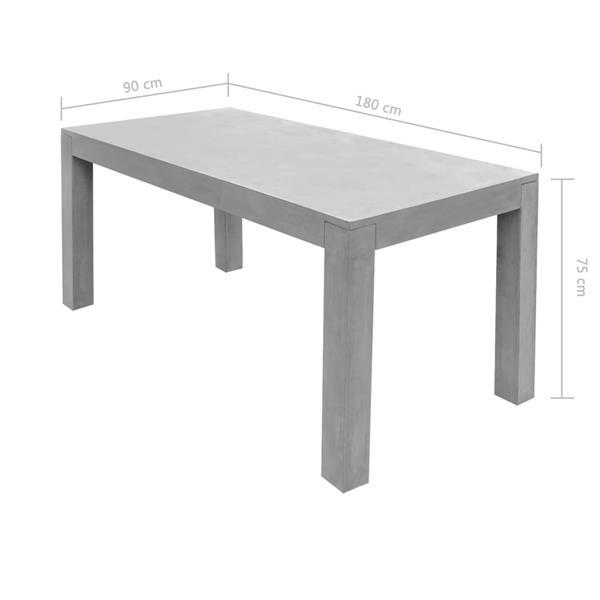 Grote foto vidaxl 7 delig tuinset beton tuin en terras tuinmeubelen