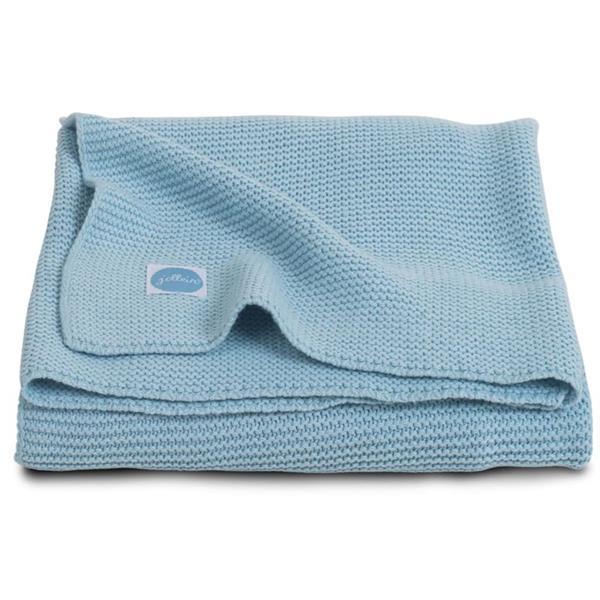 Grote foto jollein deken basic knit 100x150 cm ice blue 516 522 65104 kinderen en baby complete kinderkamers