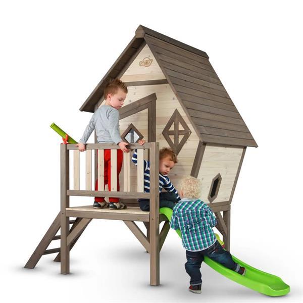 Grote foto sunny kinderspeelhuis cabin xl met glijbaan c050.004.00 kinderen en baby los speelgoed