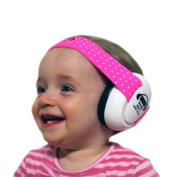 Grote foto gehoorbeschermer voor baby wit roze kinderen en baby overige