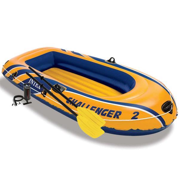 Grote foto intex challenger 2 opblaasboot met peddels en pomp 68367np watersport en boten roeiboten