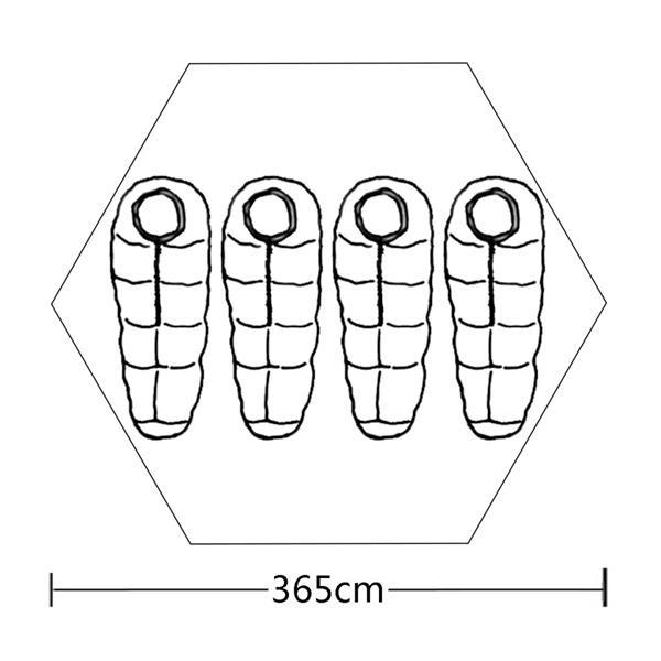 Grote foto vidaxl tent 4 personen geel caravans en kamperen tenten