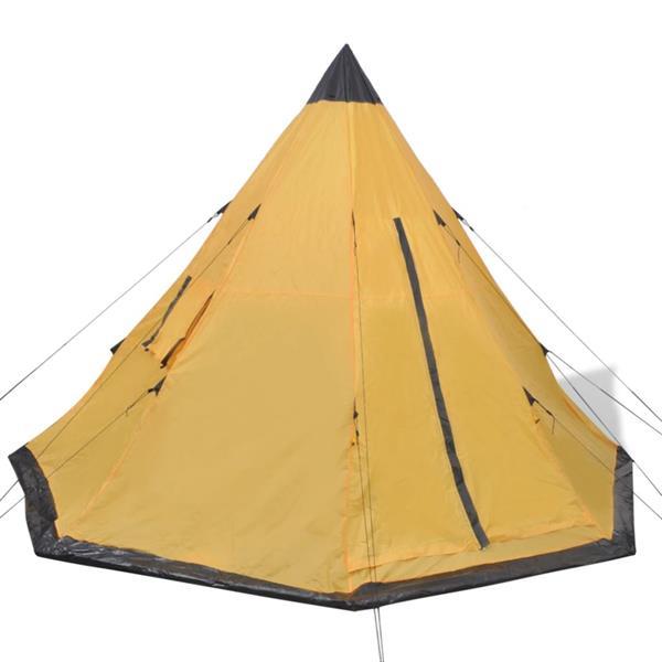 Grote foto vidaxl tent 4 personen geel caravans en kamperen tenten