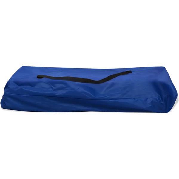 Grote foto vidaxl dubbele campingstoel 155x47x84 cm blauw caravans en kamperen overige caravans en kamperen