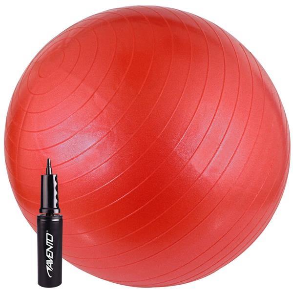Grote foto avento fitnessbal met pomp 65 cm rood 41vv roz sport en fitness fitness
