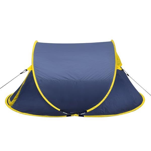 Grote foto vidaxl pop up tent 2 personen marineblauw geel caravans en kamperen tenten