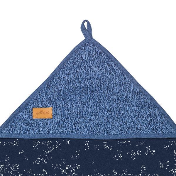 Grote foto jollein badcape 75x75 cm stonewashed knit navy 534 836 65062 kinderen en baby overige