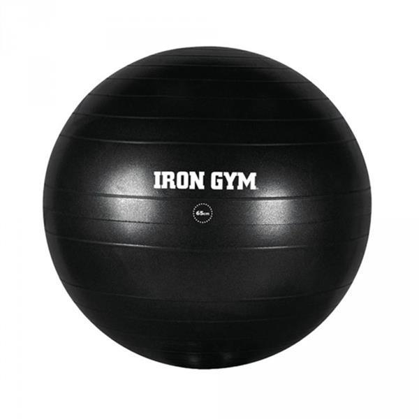 Grote foto iron gym oefeningsbal zwart 65 cm rubber irg029 sport en fitness fitness