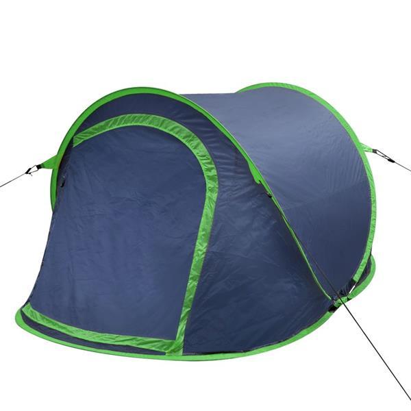 Grote foto vidaxl pop up tent 2 personen marineblauw groen caravans en kamperen tenten