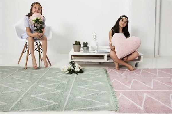 Grote foto wasbaar tapijt hippy mint groen kinderen en baby complete kinderkamers
