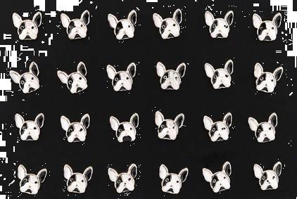 Grote foto franse bulldog enamel stud oorbellen nieuw sieraden tassen en uiterlijk oorbellen