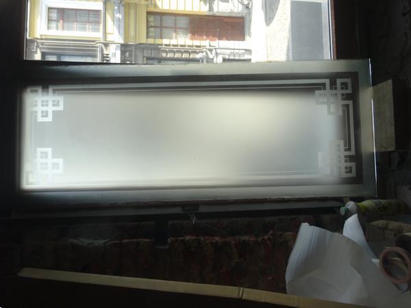 Grote foto 3 gegraveerde glazen stukken doe het zelf en verbouw glas en ramen