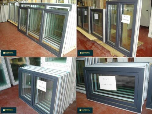 Grote foto pvc kwarts grijs ramen stockverkoop ramenhal doe het zelf en verbouw kozijnen en schuifpuien