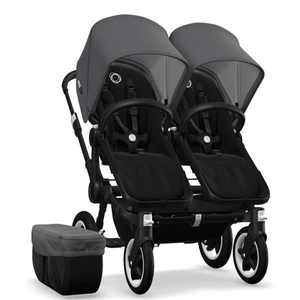 Grote foto bugaboo donkey 2 twin black 2x cabriofix kinderen en baby kinderwagens