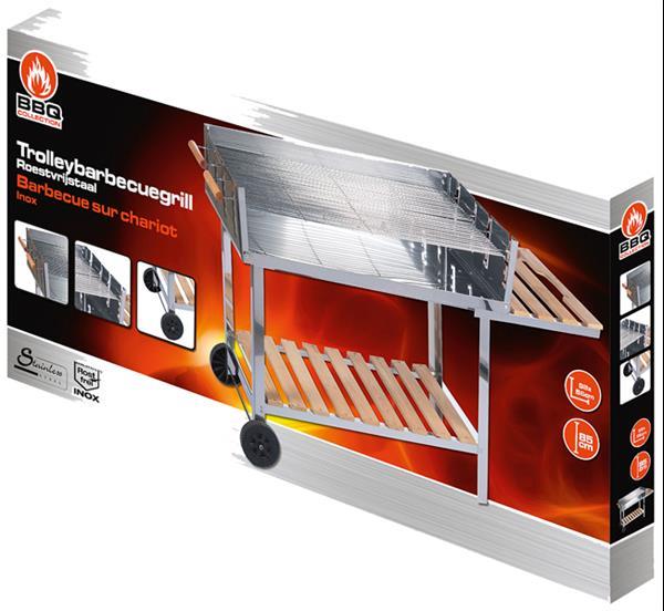 Grote foto bbq grill trolleywagen rvs tuin en terras overige tuin en terras