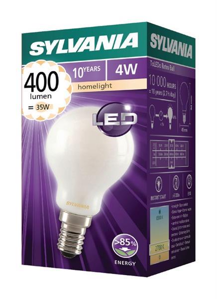 Grote foto sylvania syl 0027257 led retro filament lamp e14 bal 4 w 400 huis en inrichting overige