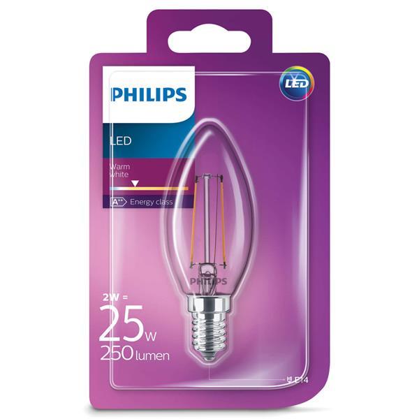 Grote foto philips ledclassic 25w 2w b35 e14 ww cl nd 1bc 4 verlichti huis en inrichting overige