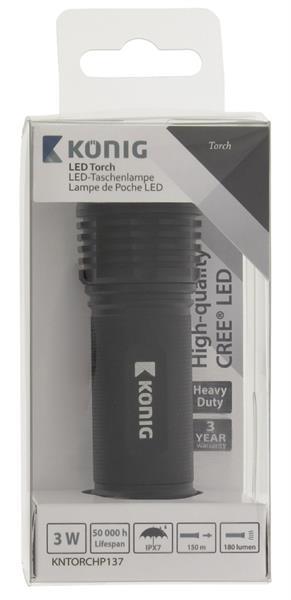 Grote foto k nig kntorchp137 led zaklamp heavy duty 3w 180lm caravans en kamperen overige caravans en kamperen