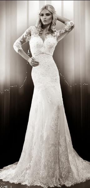 Grote foto sale trouwjurk met lage rug mt 36 38 kleding dames trouwkleding