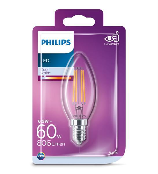 Grote foto philips led classic 60w e14 cw b35 cl nd 1bc 6 verlichting huis en inrichting overige