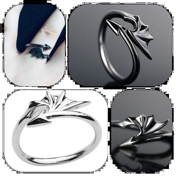 Grote foto little devil dragon verstelbare ring nieuw sieraden tassen en uiterlijk ringen voor haar