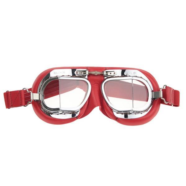 Grote foto halcyon mark 49 rood pilotenbril helder glas motoren overige accessoires