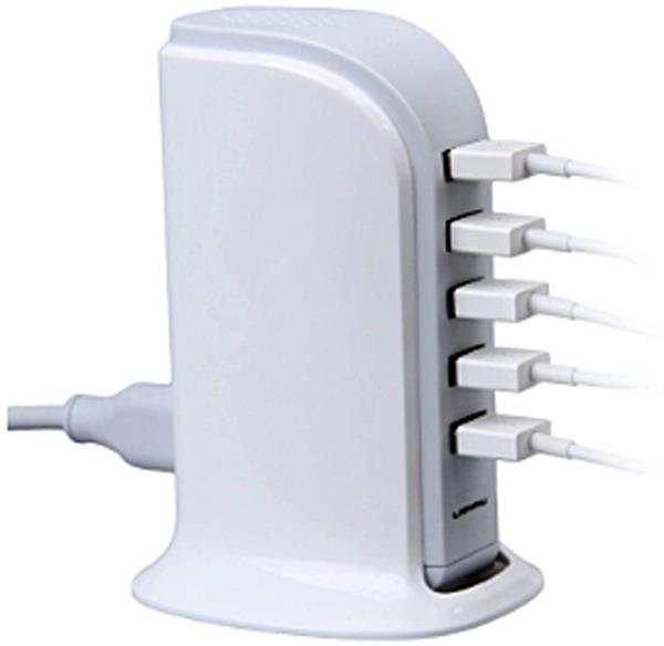 Grote foto oplaadstation 5 poorts usb telecommunicatie mobieltjes