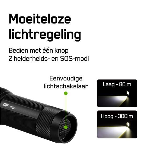 Grote foto gp zaklamp 3x aaa 300 lumen caravans en kamperen overige caravans en kamperen