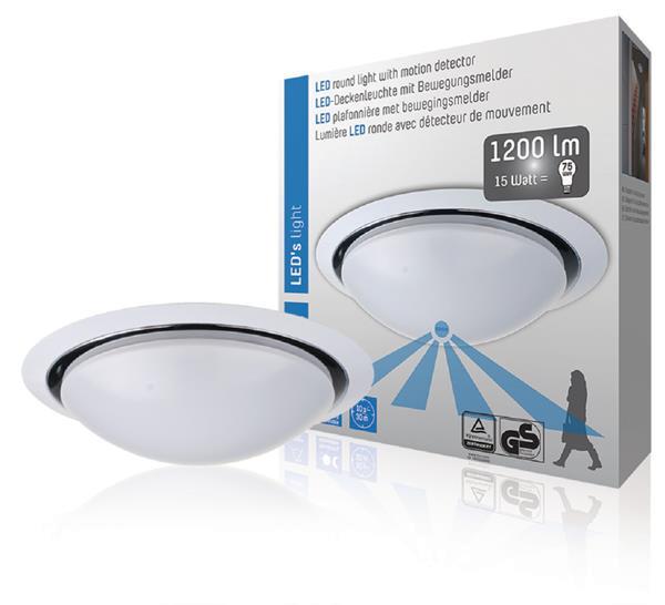 Grote foto led light sha 00800503 led plafondlamp met sensor 15 w wit huis en inrichting overige