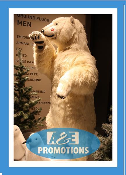 Grote foto vitrinefiguren ijsbeer verhuur gent brugge knokke diensten en vakmensen bedrijfsuitjes