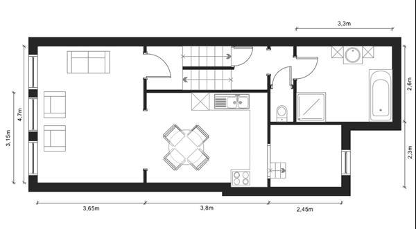 Grote foto lier goed gelegen te renoveren woning. huizen en kamers eengezinswoningen