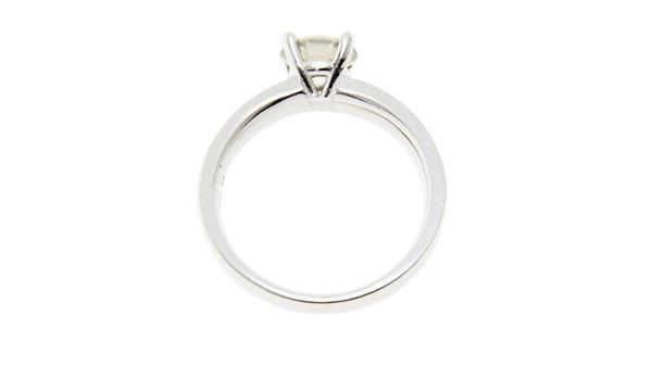 Grote foto witgouden solitair ring met 0.95crt. diamant 18 krt nieuw kleding dames sieraden
